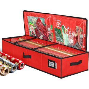 Premium Wrapping Paper Storage Container -Durable Material 600D tear-proof - Fit